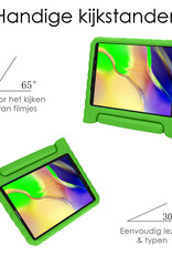 NoXx Hoesje Geschikt voor Samsung Galaxy Tab A 10.1 2019 Hoesje Kinderhoes Shockproof Hoes Kids Case Met 2x Screenprotector - Groen