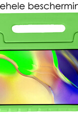 NoXx Hoesje Geschikt voor Samsung Galaxy Tab A 10.1 2019 Hoesje Kinderhoes Shockproof Hoes Kids Case Met 2x Screenprotector - Groen
