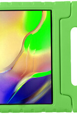 NoXx Hoesje Geschikt voor Samsung Galaxy Tab A 10.1 2019 Hoesje Kinderhoes Shockproof Hoes Kids Case Met 2x Screenprotector - Groen