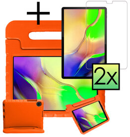 NoXx NoXx Samsung Galaxy Tab A 10.1 2019 Kinderhoes Met 2x Screenprotector - Oranje