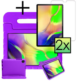 NoXx NoXx Samsung Galaxy Tab A 10.1 2019 Kinderhoes Met 2x Screenprotector - Paars