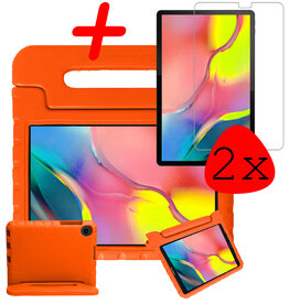 BASEY. BASEY. Samsung Galaxy Tab A 10.1 2019 Kinderhoes Met 2x Screenprotector - Oranje
