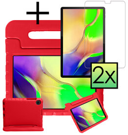 NoXx NoXx Samsung Galaxy Tab A 10.1 2019 Kinderhoes Met 2x Screenprotector - Rood