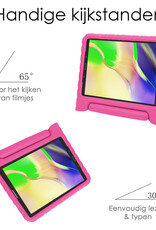 NoXx Hoesje Geschikt voor Samsung Galaxy Tab A 10.1 2019 Hoesje Kinderhoes Shockproof Hoes Kids Case Met 2x Screenprotector - Roze