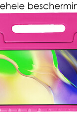 NoXx Hoesje Geschikt voor Samsung Galaxy Tab A 10.1 2019 Hoesje Kinderhoes Shockproof Hoes Kids Case Met 2x Screenprotector - Roze