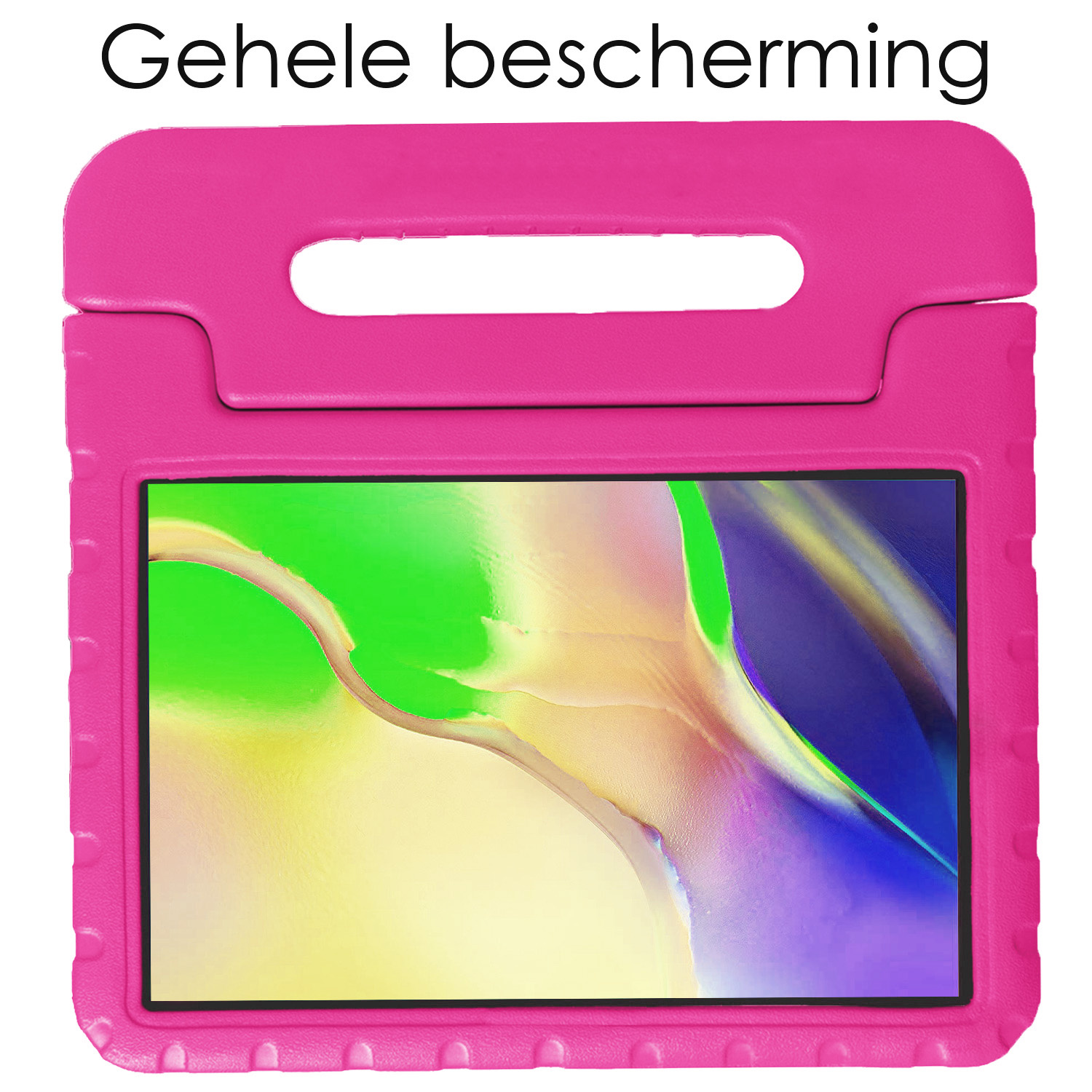 NoXx Hoesje Geschikt voor Samsung Galaxy Tab A 10.1 2019 Hoesje Kinderhoes Shockproof Hoes Kids Case Met 2x Screenprotector - Roze