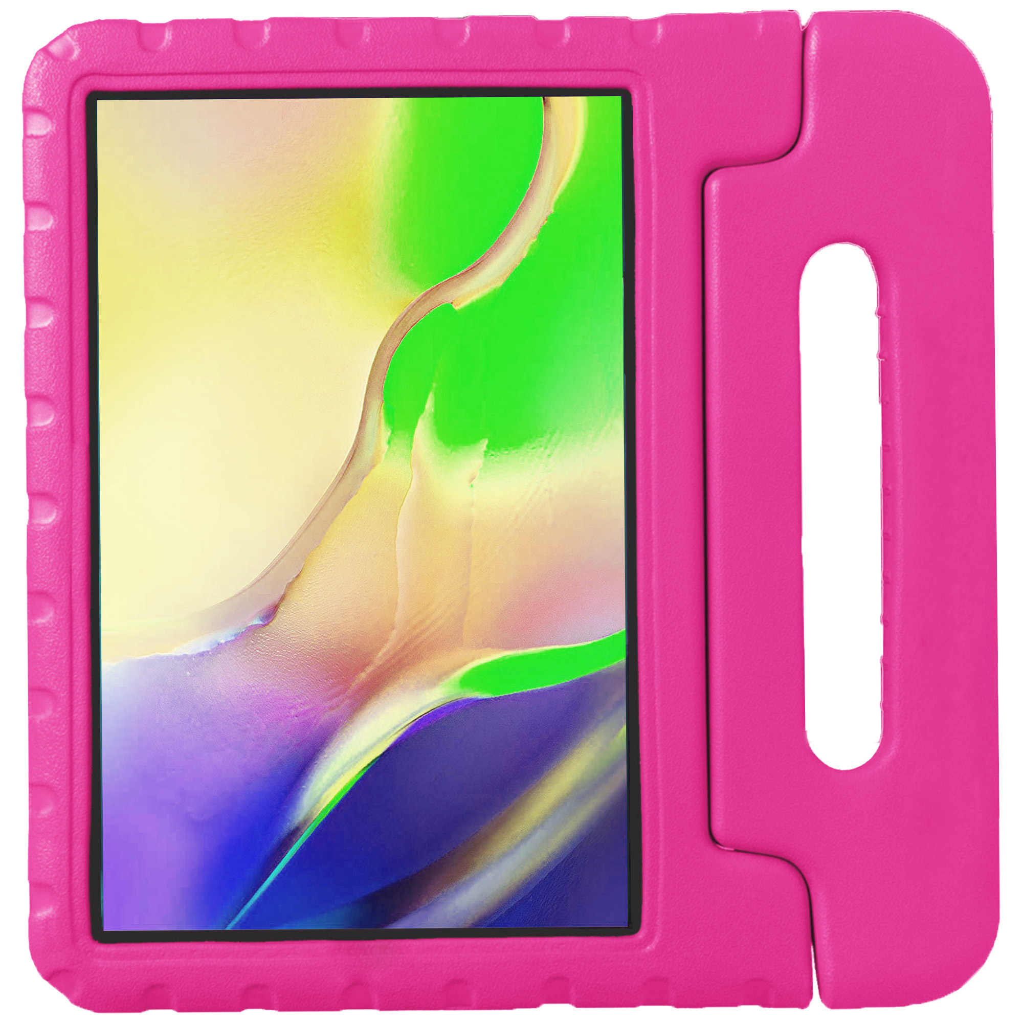 NoXx Hoesje Geschikt voor Samsung Galaxy Tab A 10.1 2019 Hoesje Kinderhoes Shockproof Hoes Kids Case Met 2x Screenprotector - Roze