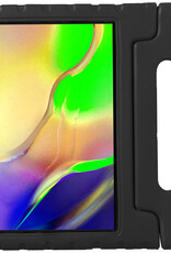 NoXx Hoesje Geschikt voor Samsung Galaxy Tab A 10.1 2019 Hoesje Kinderhoes Shockproof Hoes Kids Case Met 2x Screenprotector - Zwart