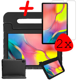 BASEY. BASEY. Samsung Galaxy Tab A 10.1 2019 Kinderhoes Met 2x Screenprotector - Zwart
