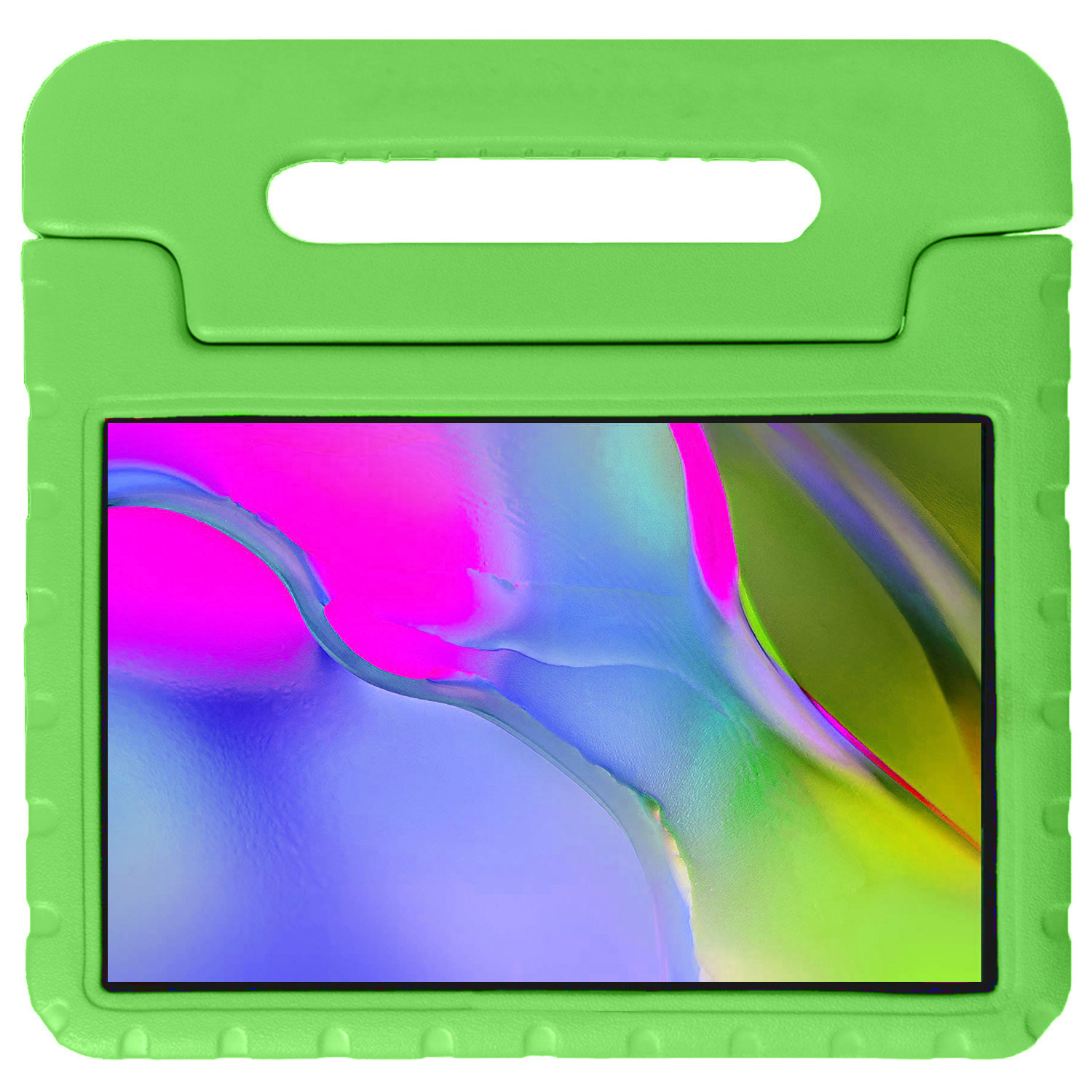 Nomfy Hoes Geschikt voor Samsung Galaxy Tab A 10.1 2019 Hoes Bumper Kindvriendelijk Kids Case Kinderhoes - Hoesje Geschikt voor Samsung Tab A 10.1 2019 Hoesje Shockproof Cover Hoes - Groen