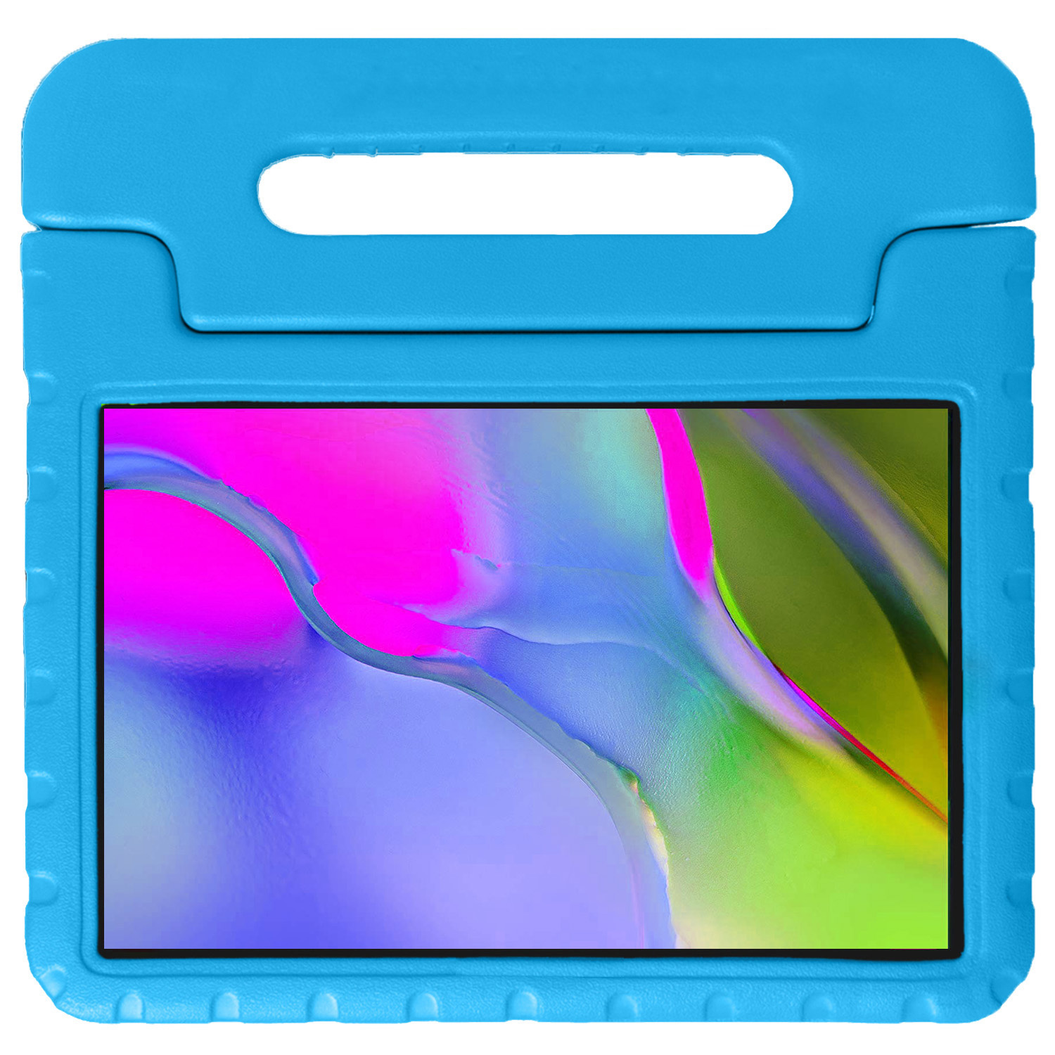 Nomfy Hoes Geschikt voor Samsung Galaxy Tab A 10.1 2019 Hoes Bumper Kindvriendelijk Kids Case Kinderhoes - Hoesje Geschikt voor Samsung Tab A 10.1 2019 Hoesje Shockproof Cover Hoes - Blauw