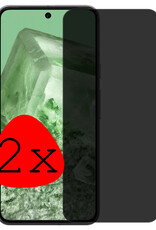 BASEY. Screenprotector Geschikt voor Google Pixel 8 Screenprotector Privacy Beschermglas - Screenprotector Geschikt voor Google Pixel 8 Screen Protector Full Screen Privacy - 2 Stuks