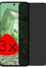 BASEY. Screenprotector Geschikt voor Google Pixel 8 Screenprotector Privacy Beschermglas - Screenprotector Geschikt voor Google Pixel 8 Screen Protector Full Screen Privacy - 3 Stuks