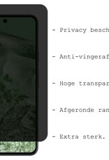 BASEY. Screenprotector Geschikt voor Google Pixel 8 Screenprotector Privacy Beschermglas - Screenprotector Geschikt voor Google Pixel 8 Screen Protector Full Screen Privacy - 3 Stuks