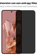 Nomfy Screenprotector Geschikt voor Google Pixel 8 Pro Screenprotector Privacy Bescherm Glas - Screenprotector Geschikt voor Google Pixel 8 Pro Privacy Screenprotector Tempered Glass - 2 PACK