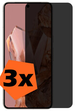 Nomfy Screenprotector Geschikt voor Google Pixel 8 Pro Screenprotector Privacy Bescherm Glas - Screenprotector Geschikt voor Google Pixel 8 Pro Privacy Screenprotector Tempered Glass - 3 PACK