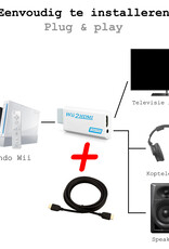 BASEY. Wii HDMI Adapter Converter 1080p Full HD Kwaliteit Met HDMI Kabel - Wii naar HDMI converter