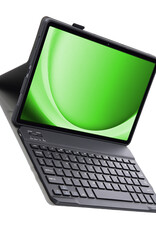 BASEY. Hoesje Geschikt voor Samsung Galaxy Tab A9 Toetsenbord Hoes Book Case - Hoes Geschikt voor Samsung Tab A9 Toetsenbord Hoesje Keyboard Cover - Zwart