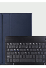 BASEY. Hoesje Geschikt voor Samsung Galaxy Tab A9 Plus Toetsenbord Hoes Book Case - Hoes Geschikt voor Samsung Tab A9 Plus Toetsenbord Hoesje Keyboard Cover - Donkerblauw