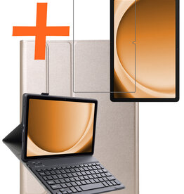 Nomfy Nomfy Samsung Galaxy Tab A9 Toetsenbordhoes Met Screenprotector - Goud