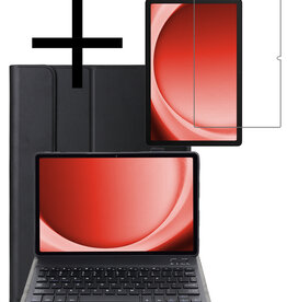 NoXx NoXx Samsung Galaxy Tab A9 Plus Toetsenbordhoes Met Screenprotector - Zwart