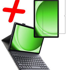 BASEY. BASEY. Samsung Galaxy Tab A9 Plus Toetsenbordhoes Met Screenprotector - Goud