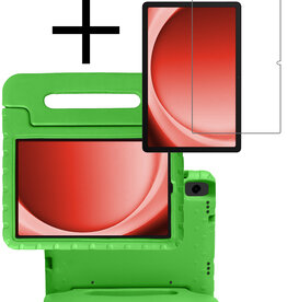 NoXx NoXx Samsung Galaxy Tab A9 Plus Kinderhoes Met Screenprotector - Groen