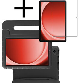 NoXx NoXx Samsung Galaxy Tab A9 Plus Kinderhoes Met Screenprotector - Zwart