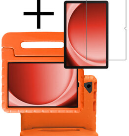 NoXx NoXx Samsung Galaxy Tab A9 Plus Kinderhoes Met Screenprotector - Oranje