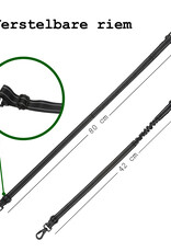 BASEY. Autogordel Hond Hondenriem Auto Hondengordel Flexibel - Luxe Hondenriem Auto Met Kliksysteem en Haak - Zwart - 3 Stuks