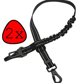BASEY. BASEY. Hondenriem Flexibel - Zwart - 2 PACK