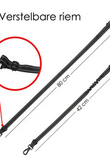 NoXx Hondenriem Autogordel Flexibele Auto hondengordel - Hondenriem Auto Met Kliksysteem en Haak - Zwart - 3x