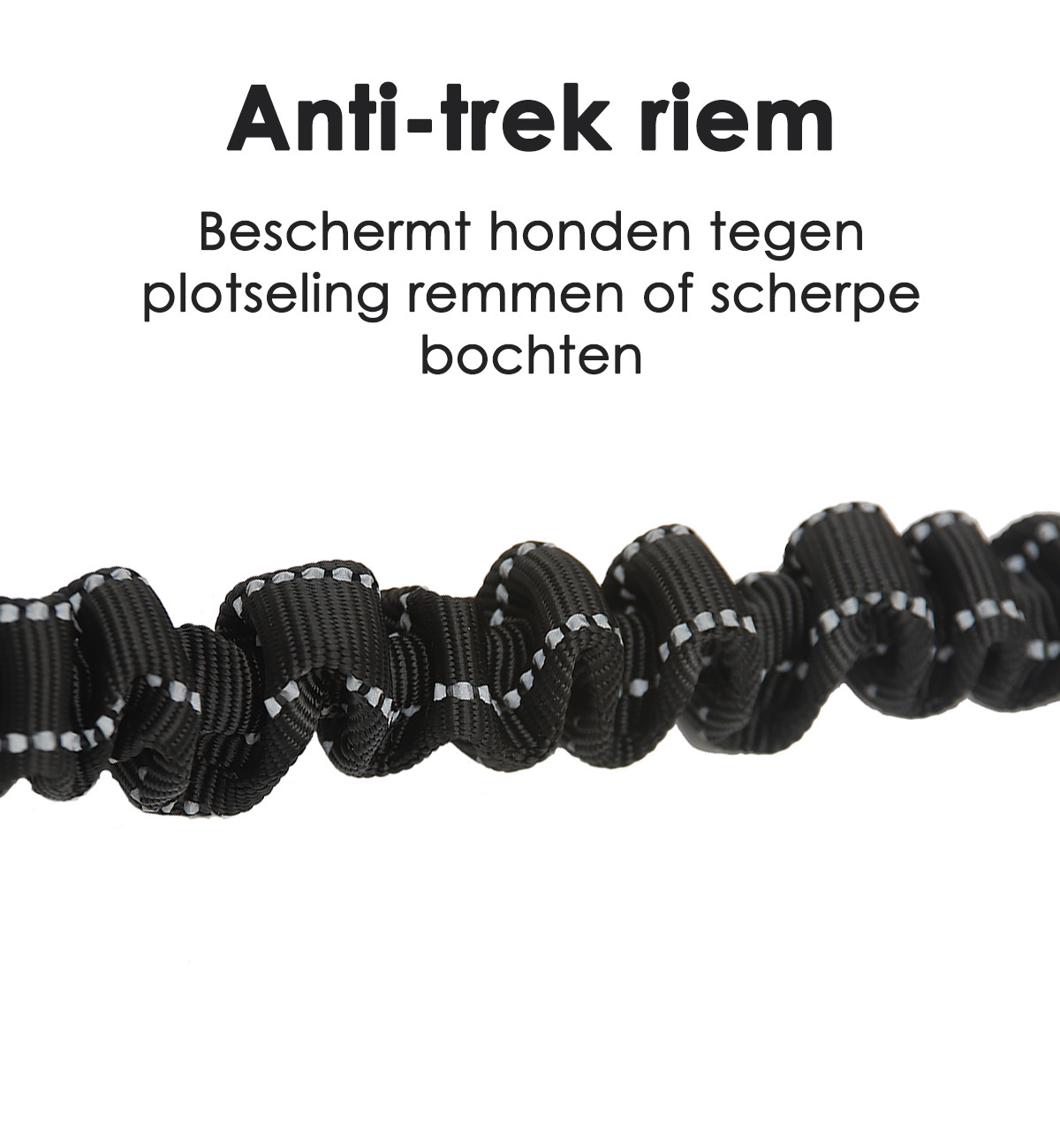 NoXx Hondenriem Autogordel Flexibele Auto hondengordel - Hondenriem Auto Met Kliksysteem en Haak - Zwart - 3x