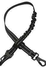 Nomfy Hondenriem Autogordel Hond Autoriem Met Kliksysteem en Haak Flexibel - Hondenriem Auto - Zwart