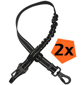 Nomfy Nomfy Hondenriem Flexibel - Zwart - 2 PACK