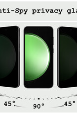 BASEY. Screenprotector Geschikt voor Samsung S23 FE Screenprotector Privacy Beschermglas - Screenprotector Geschikt voor Samsung Galaxy S23 FE Screen Protector Full Screen Privacy - 2 Stuks