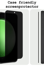 BASEY. Screenprotector Geschikt voor Samsung S23 FE Screenprotector Privacy Beschermglas - Screenprotector Geschikt voor Samsung Galaxy S23 FE Screen Protector Full Screen Privacy - 2 Stuks