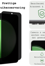BASEY. Screenprotector Geschikt voor Samsung S23 FE Screenprotector Privacy Beschermglas - Screenprotector Geschikt voor Samsung Galaxy S23 FE Screen Protector Full Screen Privacy - 2 Stuks