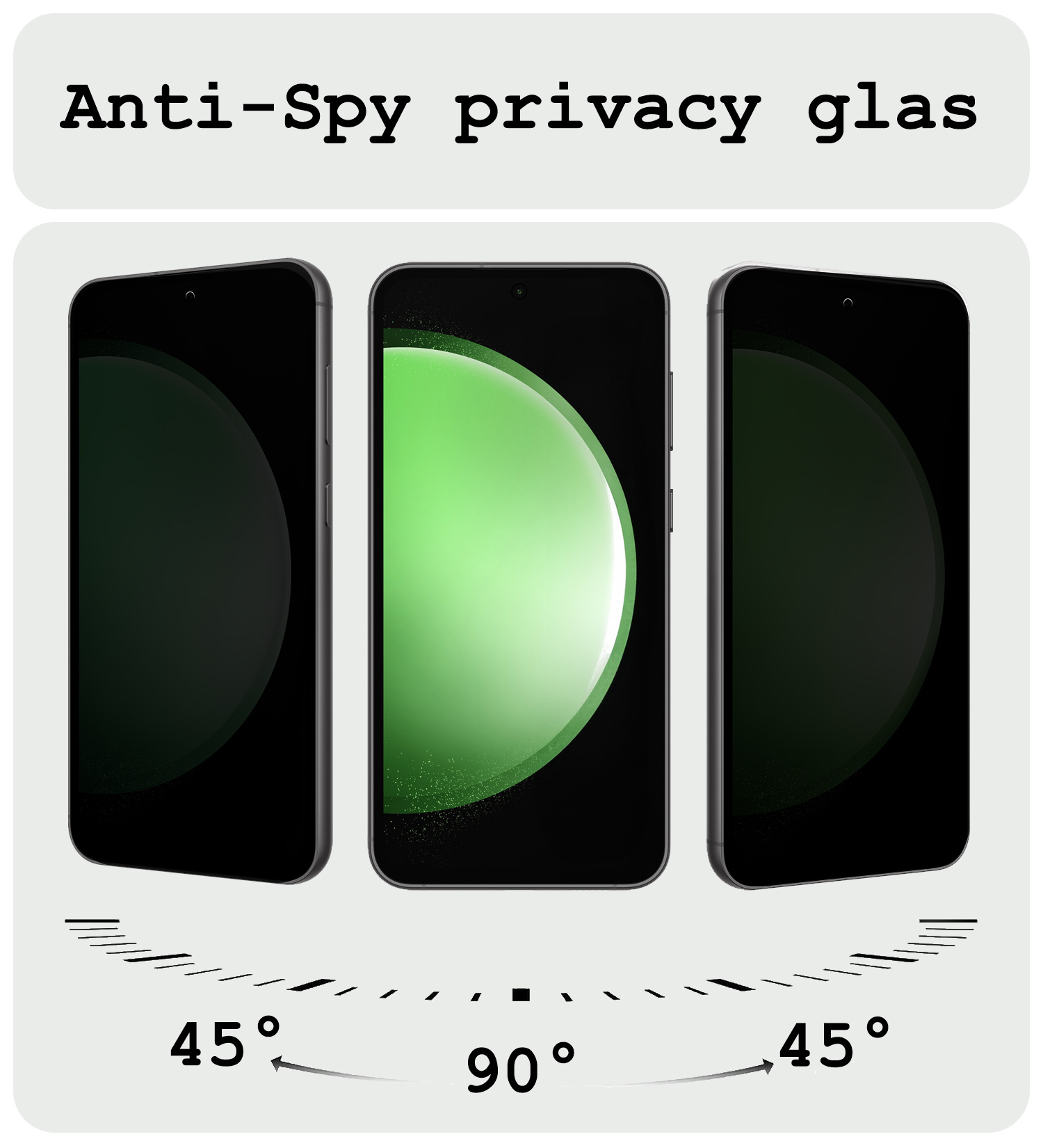 BASEY. Screenprotector Geschikt voor Samsung S23 FE Screenprotector Privacy Beschermglas - Screenprotector Geschikt voor Samsung Galaxy S23 FE Screen Protector Full Screen Privacy - 3 Stuks