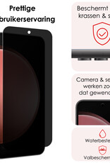 NoXx Screenprotector Geschikt voor Samsung S23 FE Screenprotector Privacy Tempered Glass Gehard Glas Display Cover