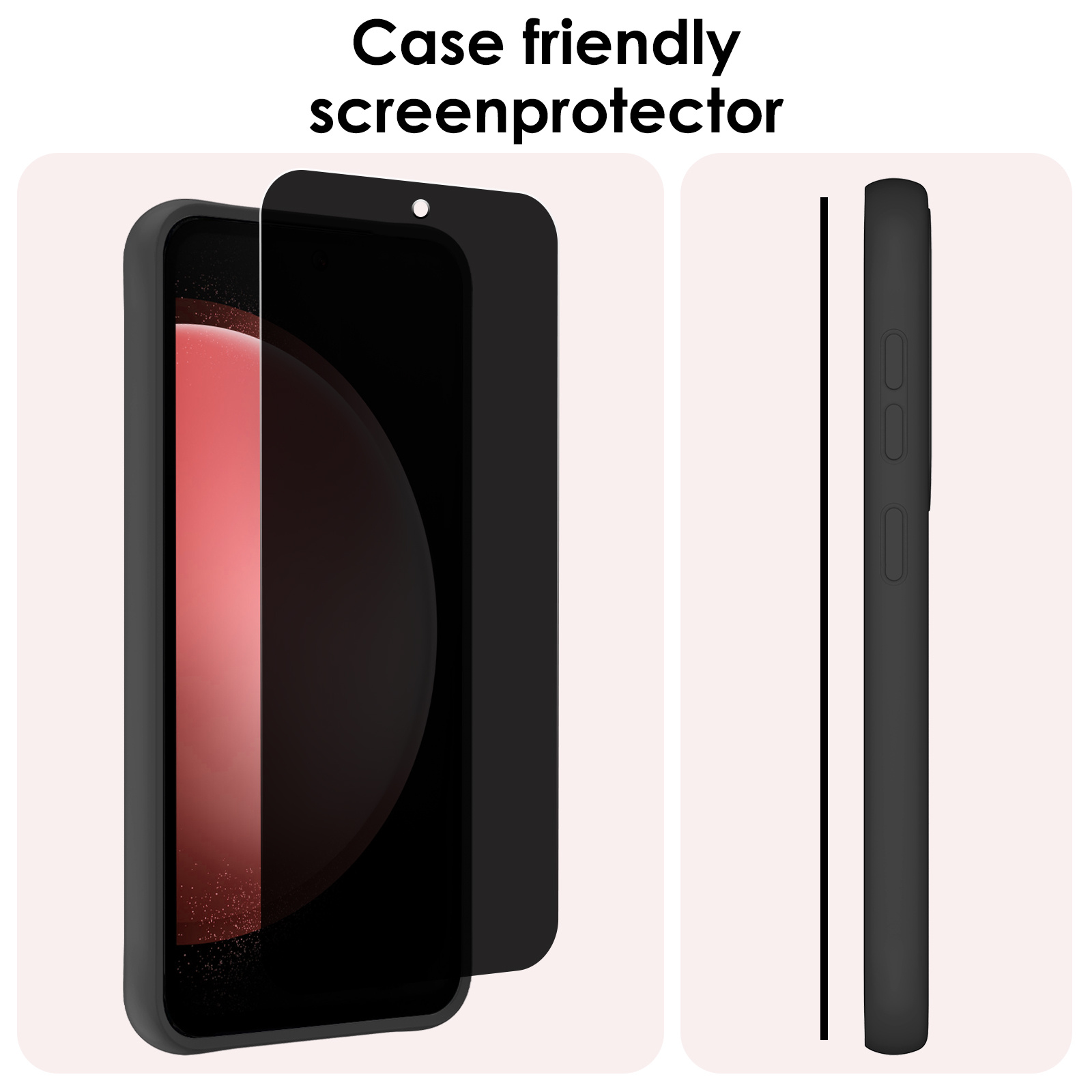 NoXx Screenprotector Geschikt voor Samsung S23 FE Screenprotector Privacy Tempered Glass Gehard Glas Display Cover - 2x