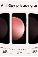 NoXx Screenprotector Geschikt voor Samsung S23 FE Screenprotector Privacy Tempered Glass Gehard Glas Display Cover - 3x