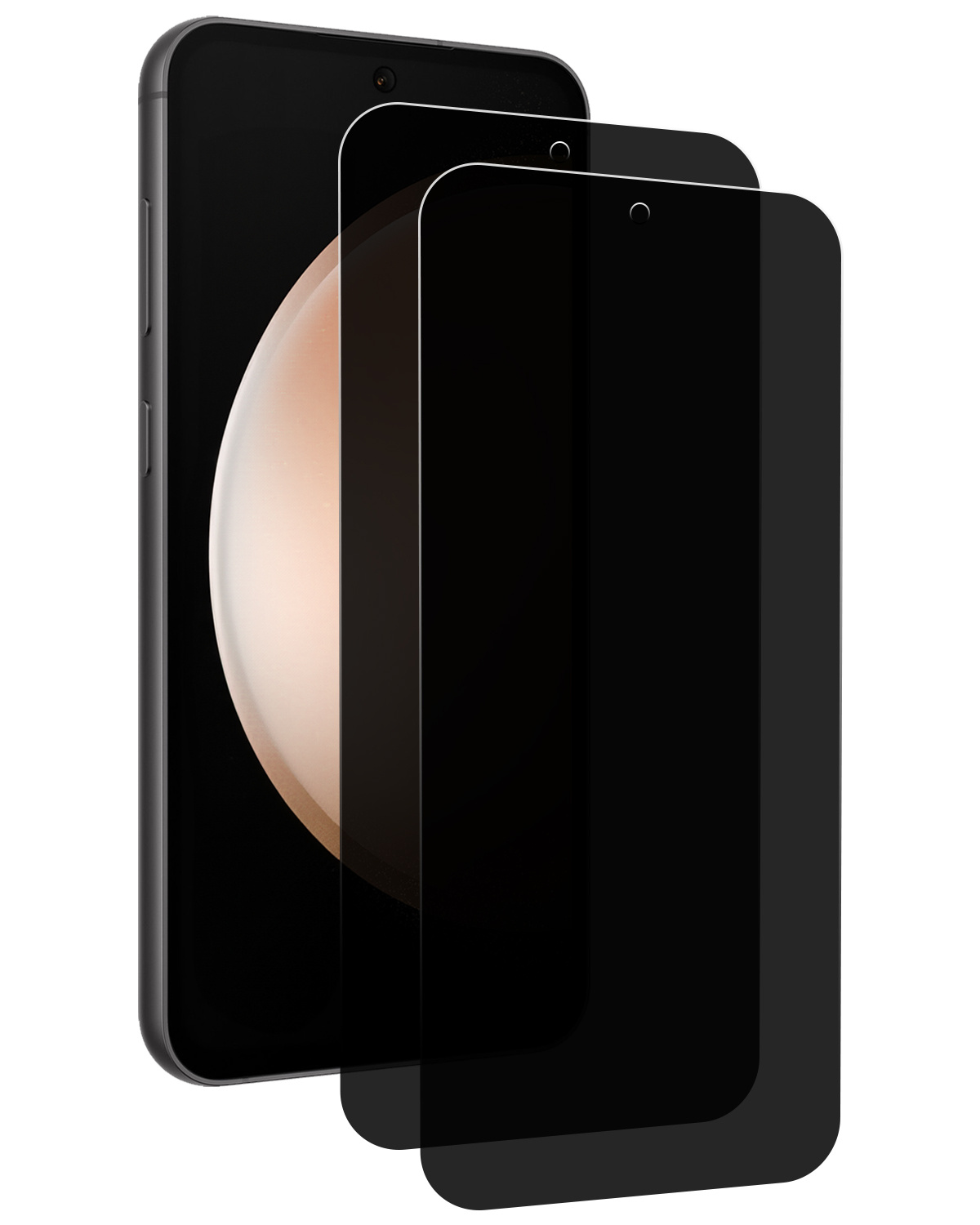 Nomfy Screenprotector Geschikt voor Samsung S23 FE Screenprotector Privacy Bescherm Glas - Screenprotector Geschikt voor Samsung Galaxy S23 FE Privacy Screenprotector Tempered Glass - 2 PACK