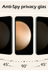 Nomfy Screenprotector Geschikt voor Samsung S23 FE Screenprotector Privacy Bescherm Glas - Screenprotector Geschikt voor Samsung Galaxy S23 FE Privacy Screenprotector Tempered Glass - 2 PACK