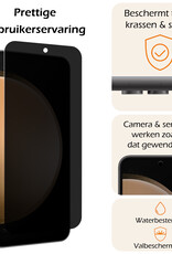 Nomfy Screenprotector Geschikt voor Samsung S23 FE Screenprotector Privacy Bescherm Glas - Screenprotector Geschikt voor Samsung Galaxy S23 FE Privacy Screenprotector Tempered Glass - 2 PACK