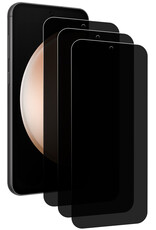 Nomfy Screenprotector Geschikt voor Samsung S23 FE Screenprotector Privacy Bescherm Glas - Screenprotector Geschikt voor Samsung Galaxy S23 FE Privacy Screenprotector Tempered Glass - 3 PACK