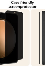 Nomfy Screenprotector Geschikt voor Samsung S23 FE Screenprotector Privacy Bescherm Glas - Screenprotector Geschikt voor Samsung Galaxy S23 FE Privacy Screenprotector Tempered Glass - 3 PACK