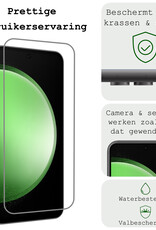 BASEY. Screenprotector Geschikt voor Samsung S23 FE Screenprotector Tempered Glass - Screenprotector Geschikt voor Samsung Galaxy S23 FE Beschermglas Screen Protector Glas