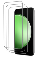 BASEY. Screenprotector Geschikt voor Samsung S23 FE Screenprotector Tempered Glass - Screenprotector Geschikt voor Samsung Galaxy S23 FE Beschermglas Screen Protector Glas - 3 Stuks