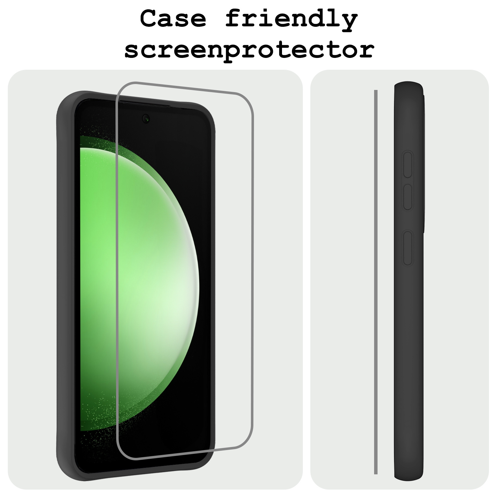 BASEY. Screenprotector Geschikt voor Samsung S23 FE Screenprotector Tempered Glass - Screenprotector Geschikt voor Samsung Galaxy S23 FE Beschermglas Screen Protector Glas - 3 Stuks